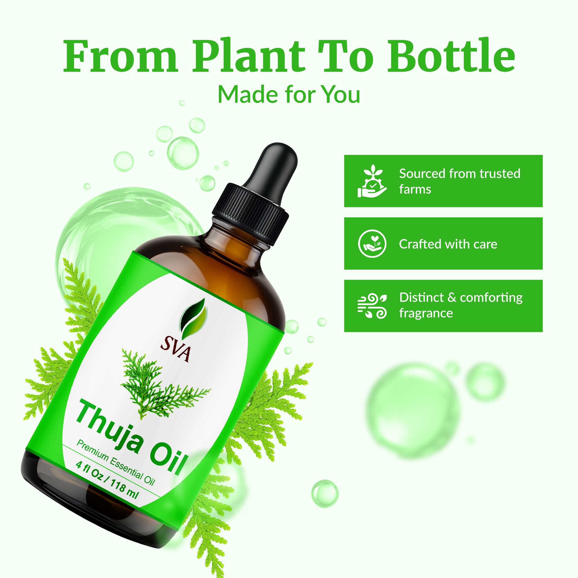 SVA Thuja Oil ideal para cabello y cuero cabelludo.