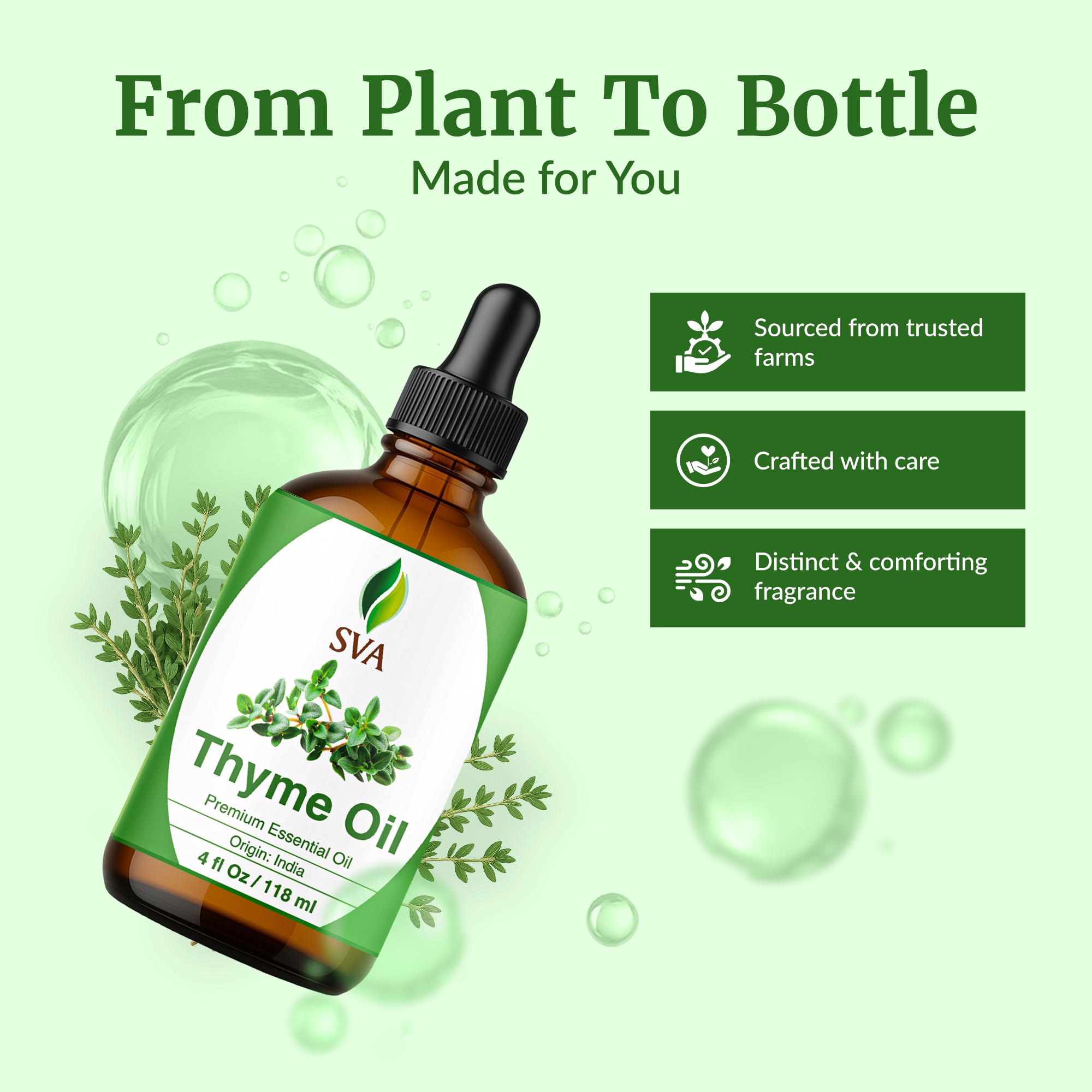 Ingrediente para jabones y velas con aroma cálido de tomillo