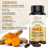 Svaiketa ingredientes curcumina orgánica: polvo de cúrcuma de origen natural.