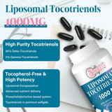 Envase de 60 cápsulas Svaiketa tocotrienoles liposomales para uso diario.