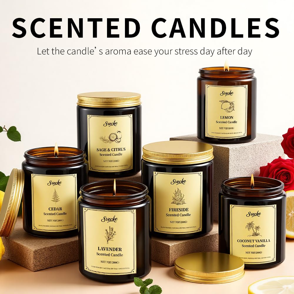 Velas Svecke aroma salvia cítrico, aportan un toque vivaz a la cocina o sala.