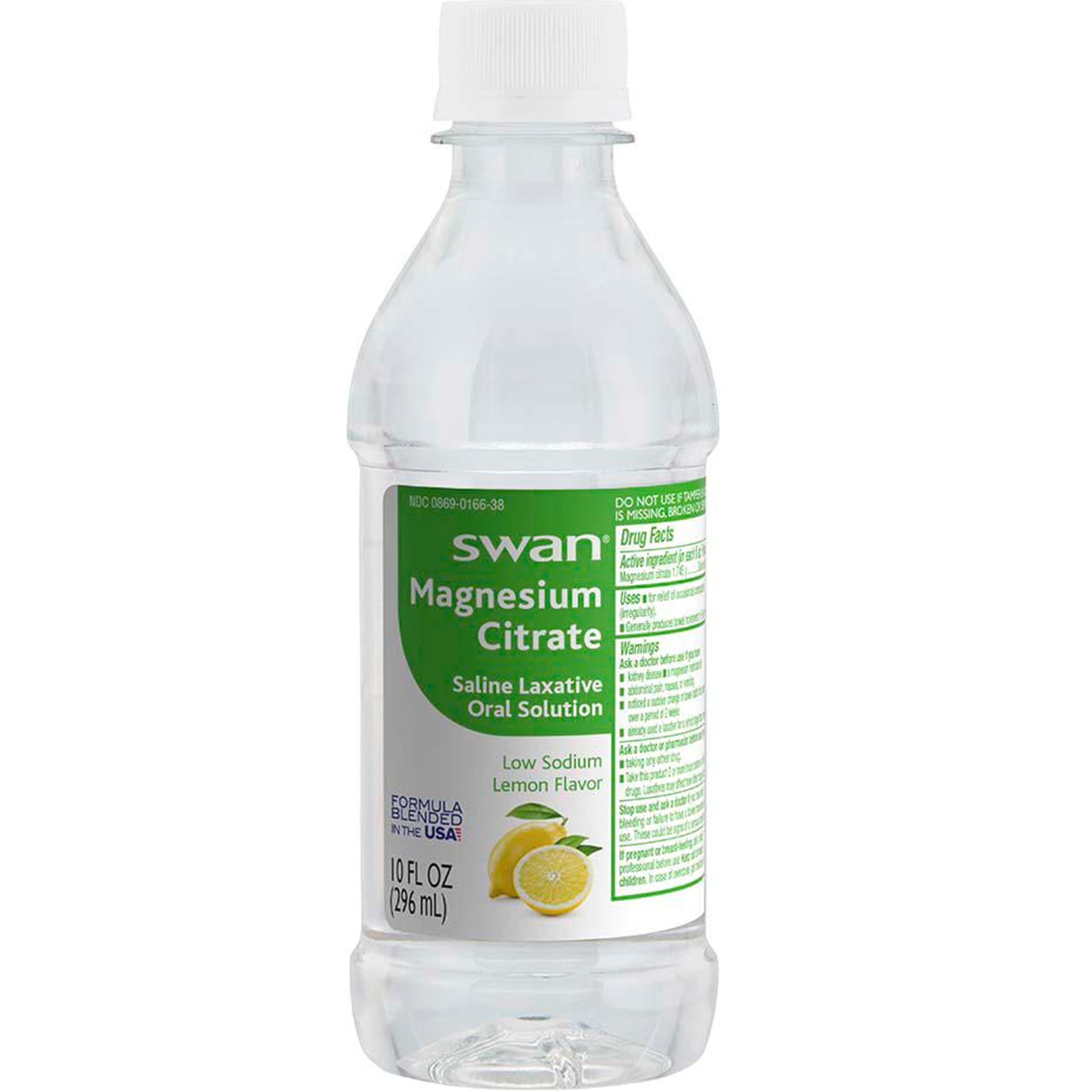 Etiqueta Swan magnesio citrato limón, información clara de dosis