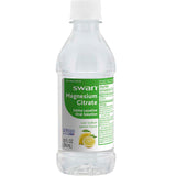 Etiqueta Swan magnesio citrato limón, información clara de dosis