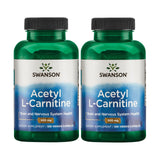 Swanson Acetil-L-Carnitina, cápsula 500 mg en botella, apoyo potencial al cerebro y músculos.