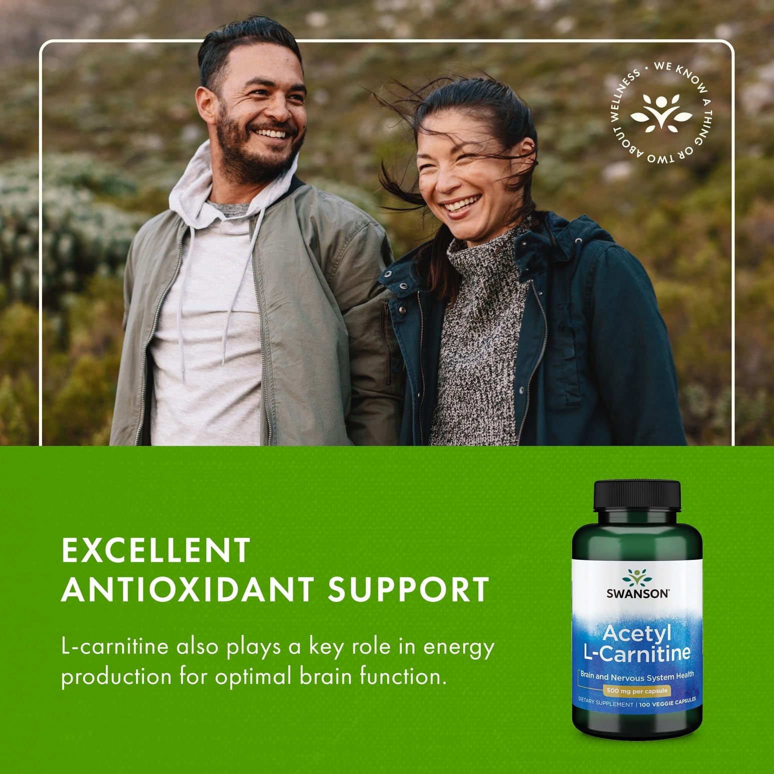Swanson Acetil-L-Carnitina, toma con agua, experiencia de uso suave.