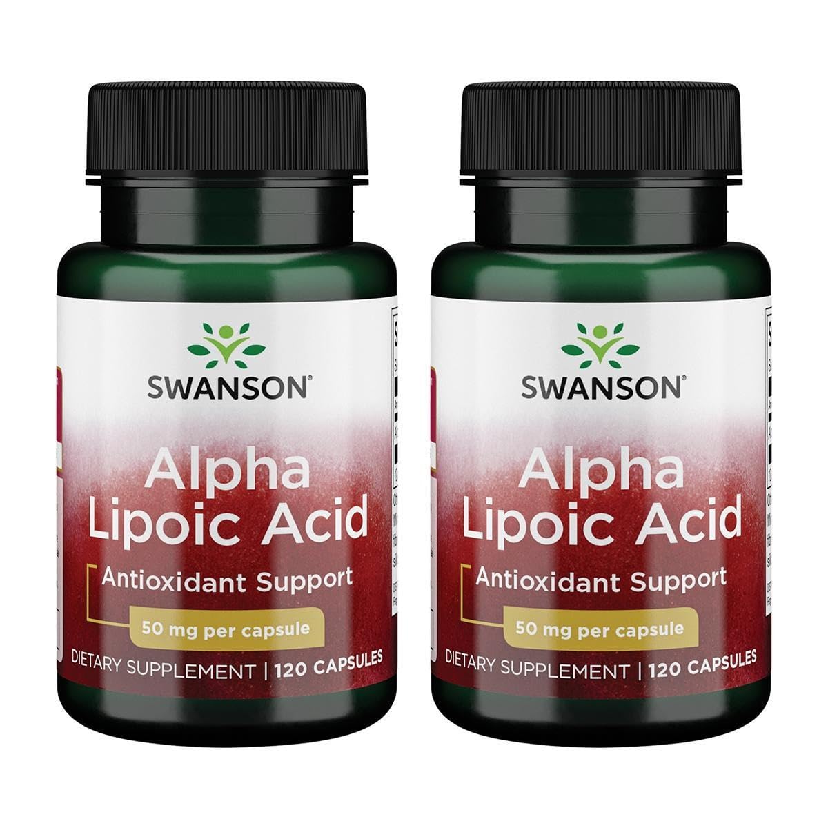 Swanson ácido alfa lipoico 50 mg cápsulas, soporte antioxidante para energía celular.
