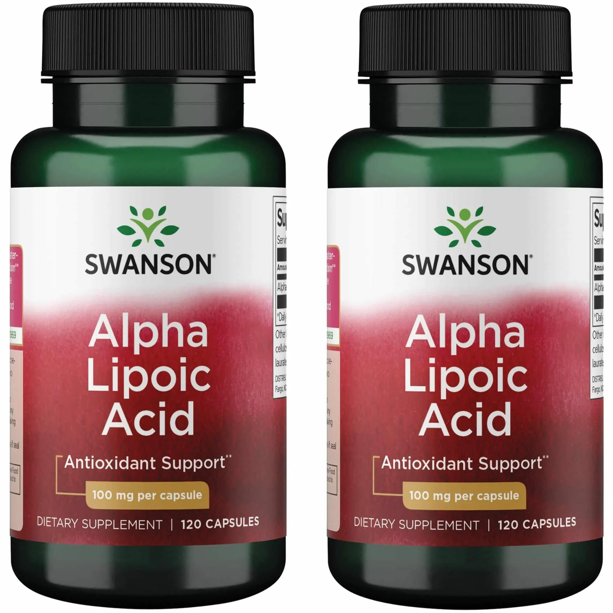 Swanson ácido alfa lipoico cápsulas de 100 mg para soporte metabolismo de carbohidratos