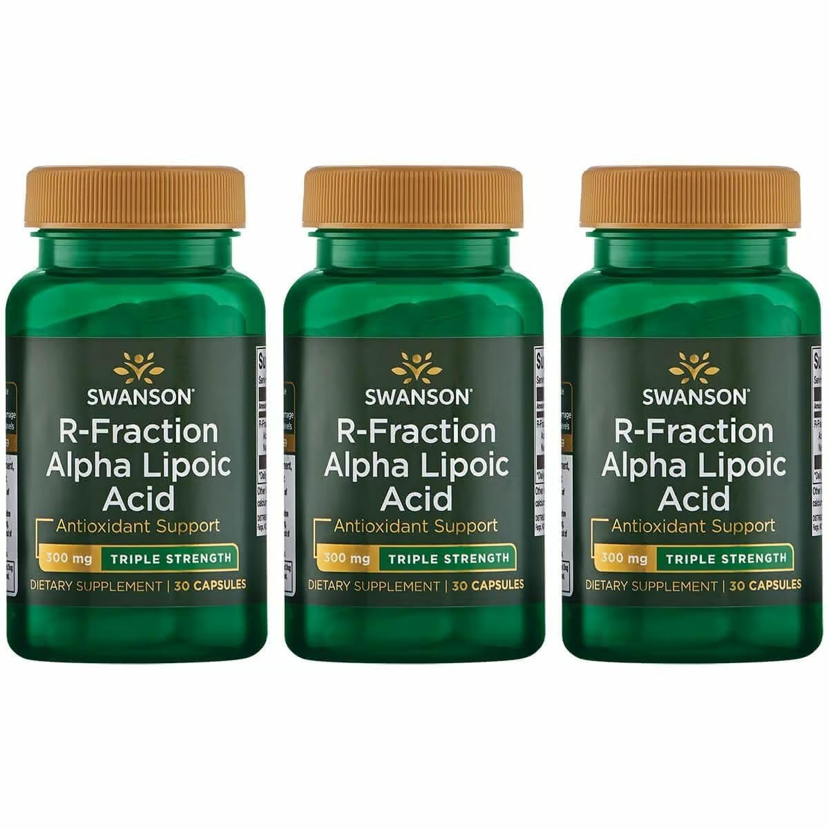 Swanson Ácido Alfa Lipoico R-Fraction: cápsulas de 300 mg para uso diario.