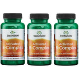 Swanson Activated B-Complex cápsulas vegetales, apoyo general de energía y bienestar diario.