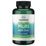 Swanson Active One Multivitamin con Hierro, frasco frontal con empaque seguro