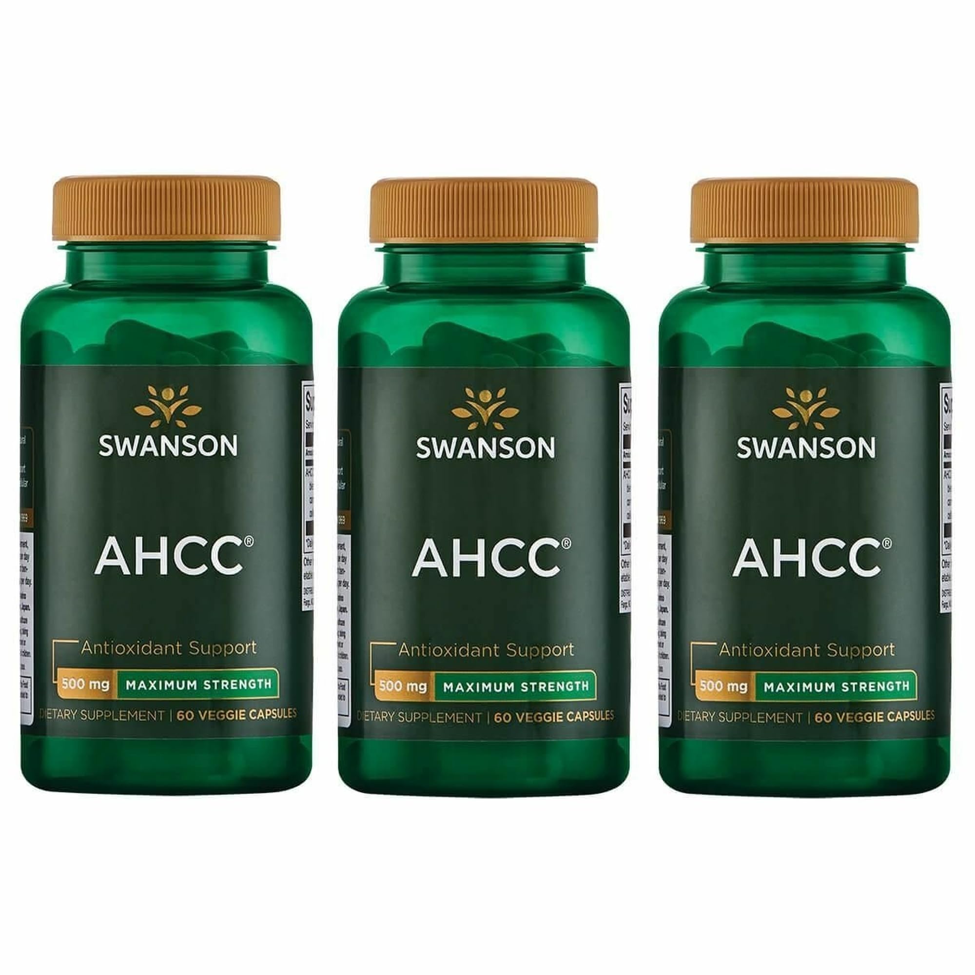 Cápsulas veganas Swanson AHCC de 500 mg, posibles apoyo a la defensa inmune