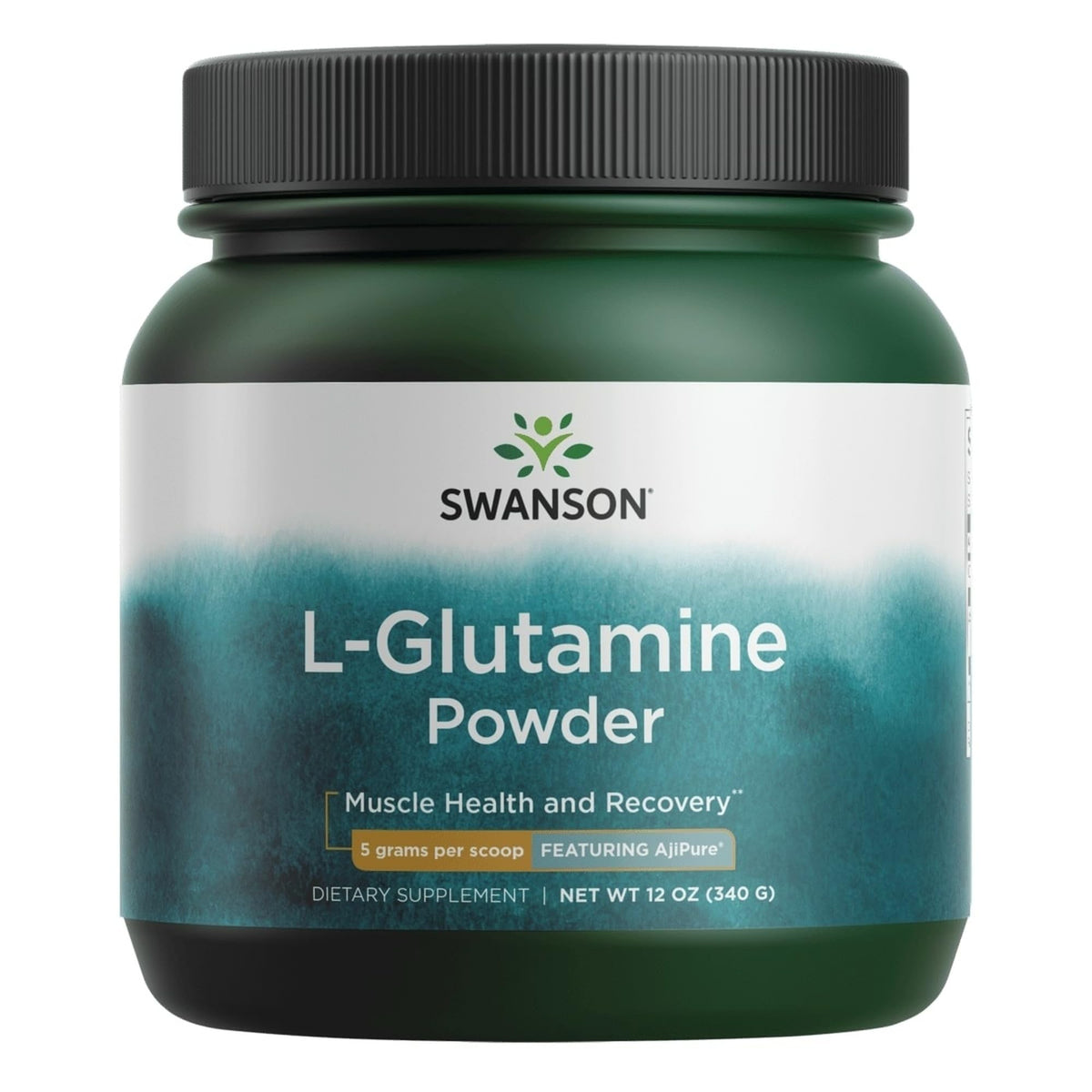 Swanson Ajipure L-Glutamina polvo en empaque 340 g para uso diario