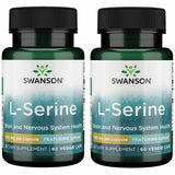 Swanson Ajipure L-Serina, botella de 500 mg para apoyo diario de la función cerebral