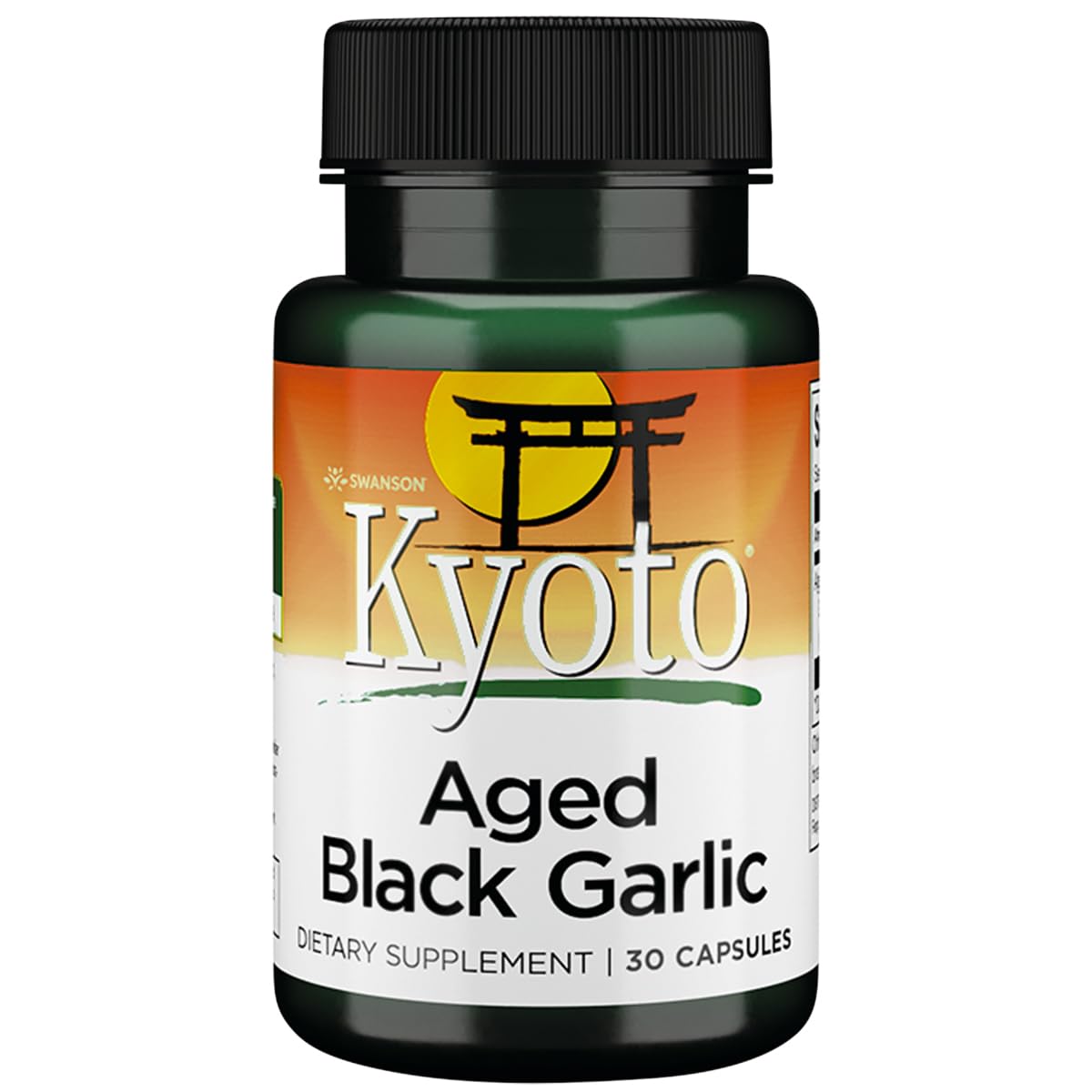 Swanson Ajo Negro Envejecido 650 mg en cápsulas, fuente de antioxidantes para uso diario.