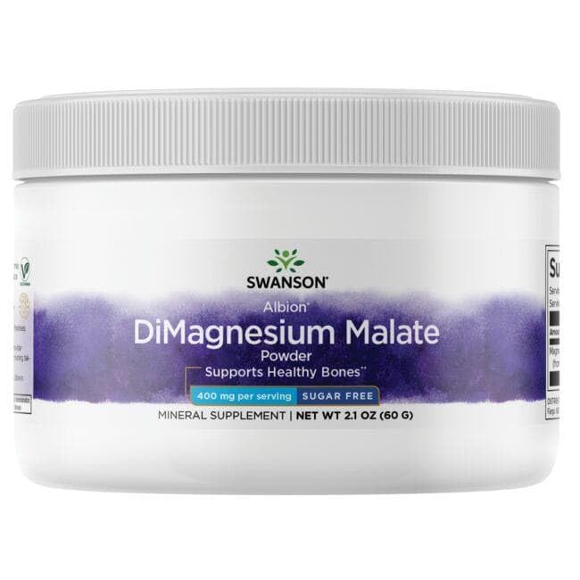 Swanson Albion Dimagnesium Malato: lista de ingredientes y opción vegana