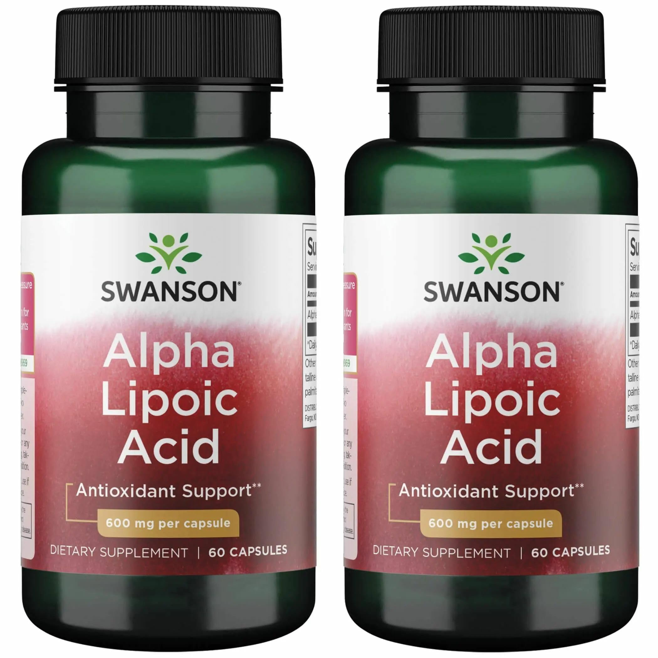 Swanson Alfa Lipoico 600 mg, cápsulas en pack para uso diario