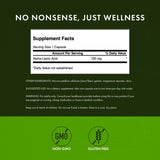 Swanson Alfa Lipoico etiqueta: información clara y útil sobre ingredientes.