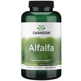 Swanson Alfalfa 500 mg, botella con cápsulas para el bienestar diario