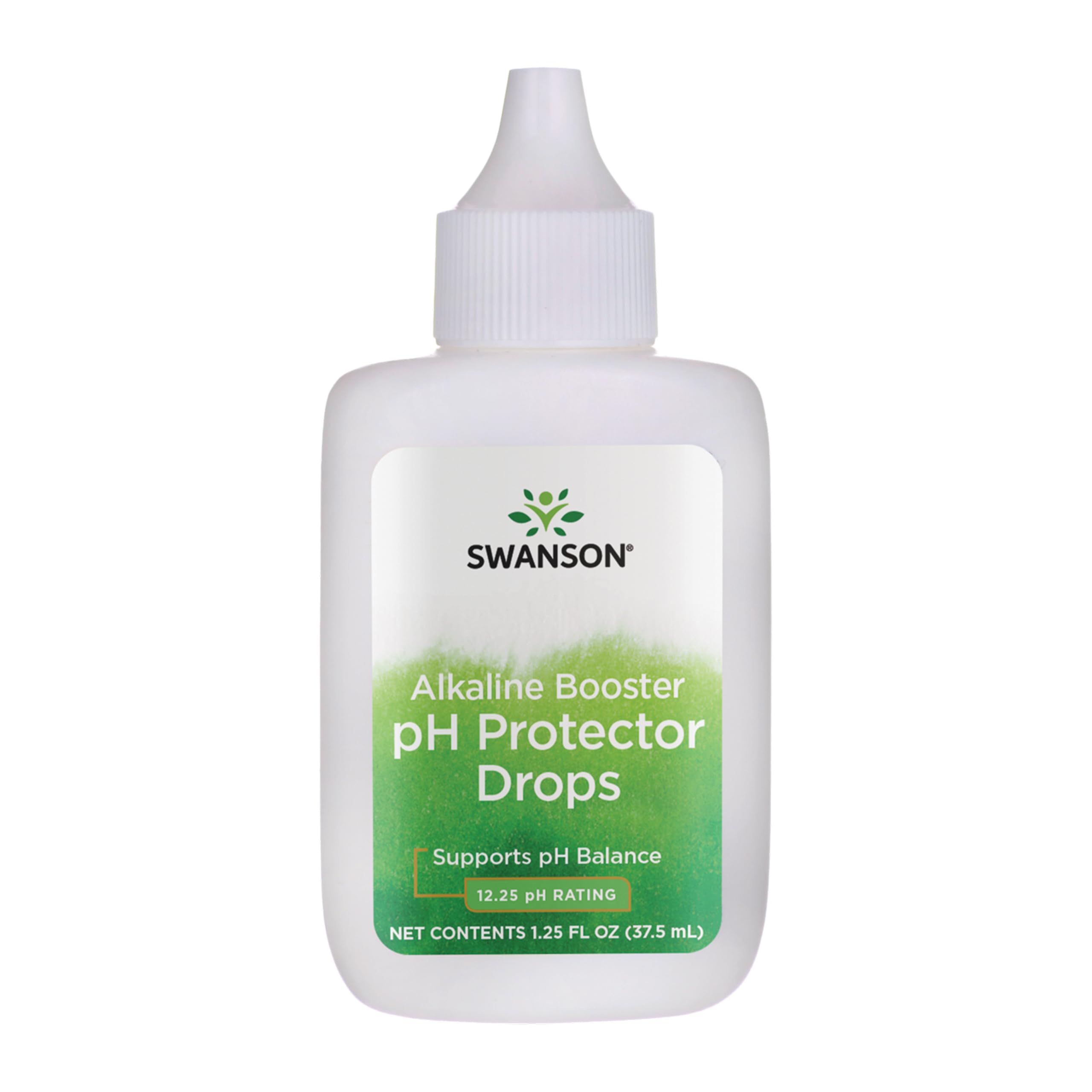 Swanson Alkaline Booster, botella con gotas para agua alcalina.