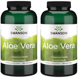 Swanson Aloe Vera 25 mg cápsulas en frasco para soporte digestivo suave