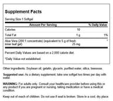 Swanson Aloe Vera 25 mg, cápsulas blandas para apoyo inmunológico y antioxidante.
