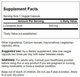 Swanson amino acido glutamico 500mg, capsulas vegetarianas para uso diario