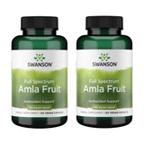 Swanson Amla fruta cápsulas 500 mg, botella frontal, apoyo a la vitalidad diaria.