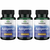 Swanson Apigenin en botella, destaca apoyo natural para sueño y relajación.