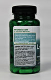 Swanson L-Arginina 500 mg, etiqueta nutricional que respalda la pureza y GMP