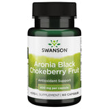 Swanson Aronia 400 mg cápsulas en botella, para apoyo antioxidante diario