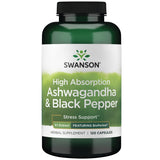 Swanson ashwaganda alta absorcion capsulas, apoyo a la relajacion diaria