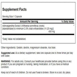 Frasco de Swanson Ashwagandha Extract listo para uso diario.