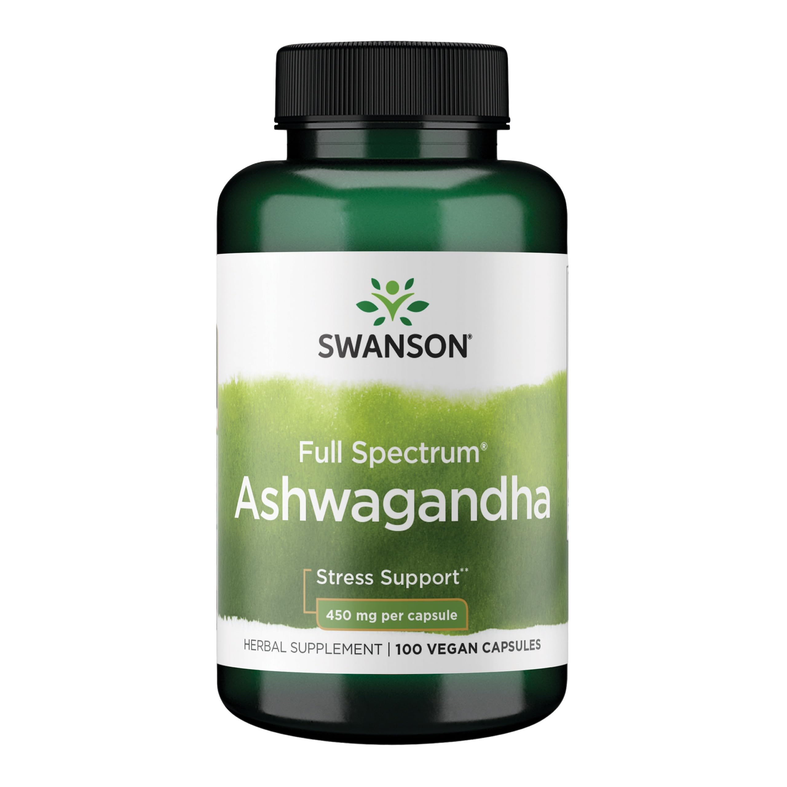 Swanson Ashwagandha cápsulas veganas para apoyo diario al bienestar