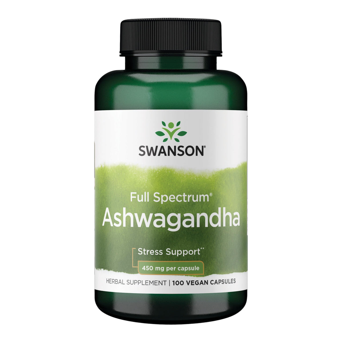 Swanson Ashwagandha cápsulas veganas para apoyo diario al bienestar