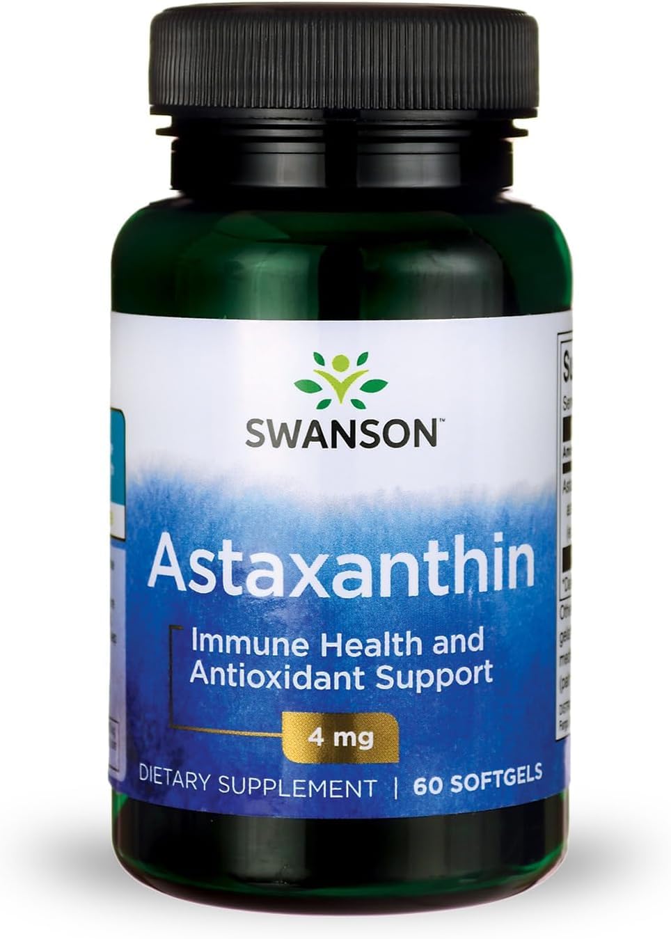 Swanson Astaxantina: enfoque en ojos y visión, posible apoyo antioxidante.