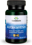 Swanson Astaxantina: enfoque en ojos y visión, posible apoyo antioxidante.
