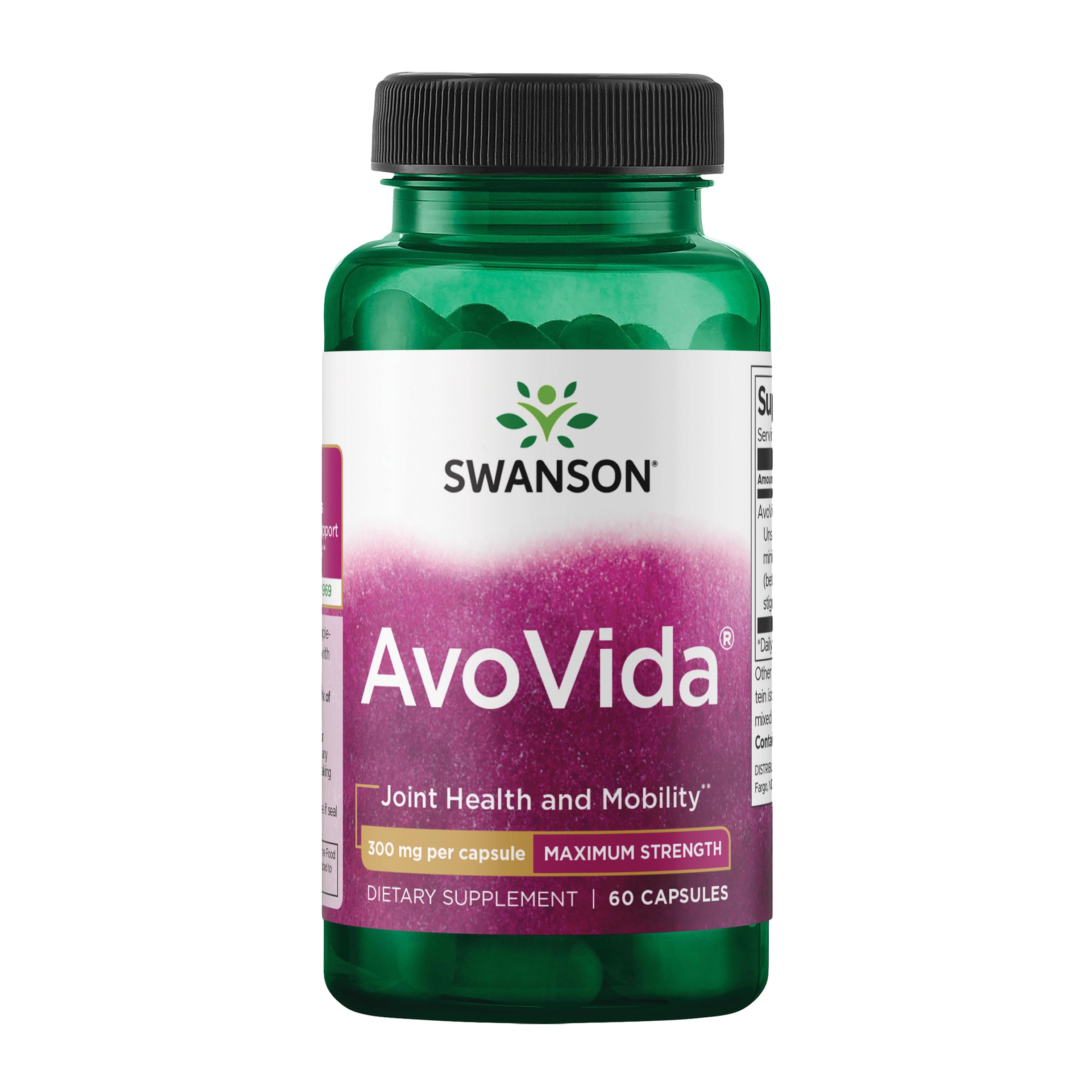 Swanson AvoVida cápsulas de 60 unidades para apoyo articular.