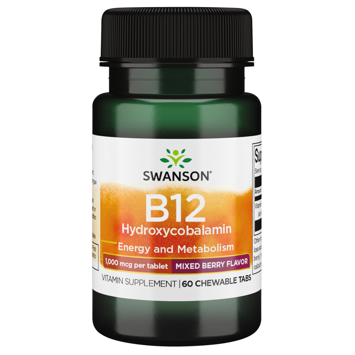 Swanson B-12 1000 mcg, frasco, apoyo energía diaria