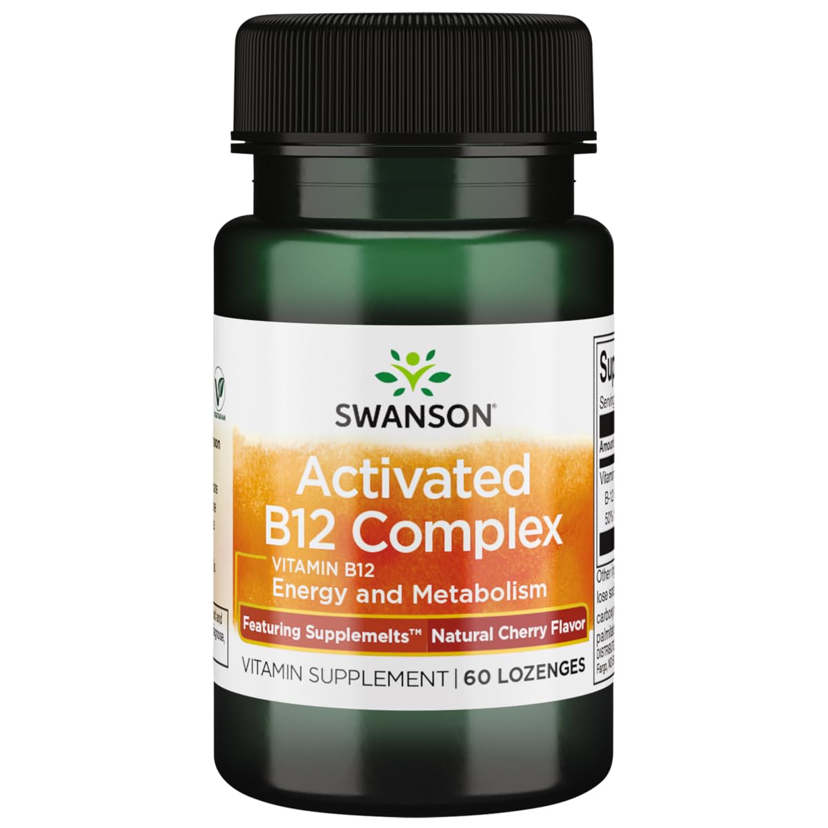 Swanson B12 sublingual, 60 tabletas, apoyo al metabolismo energético