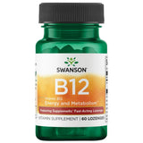 Swanson B-12 tabletas subliminales 5 mg, 60 unidades para apoyo al metabolismo