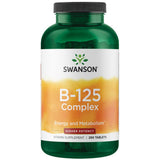 Swanson B-125 Complex: botella de tabletas para apoyo diario de energía.