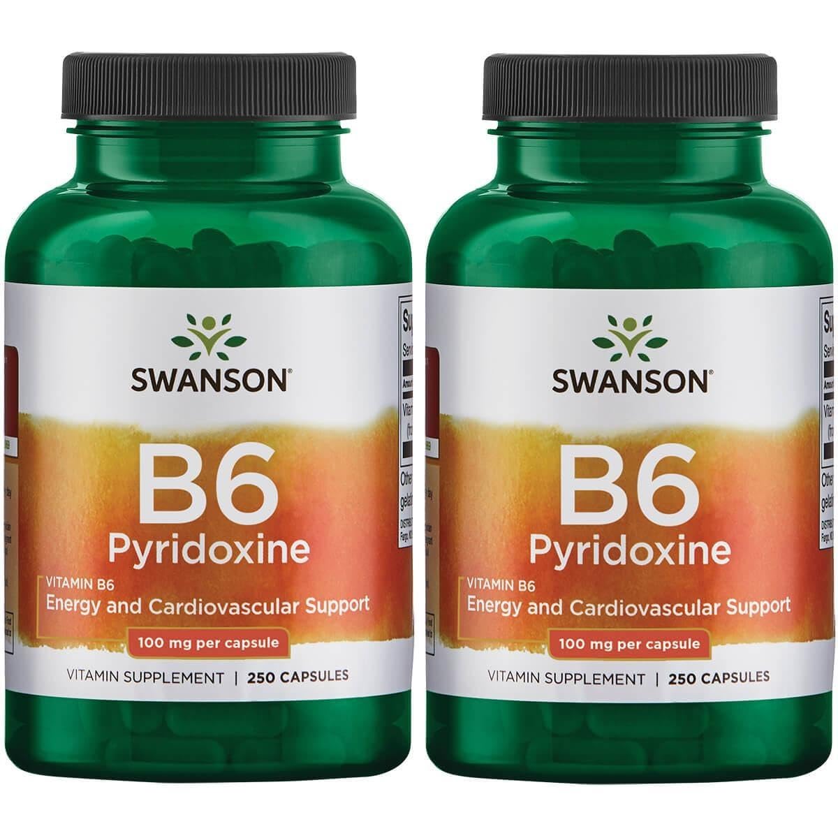Swanson B6 Piridoxina: cápsula de energía diaria para el metabolismo y el bienestar