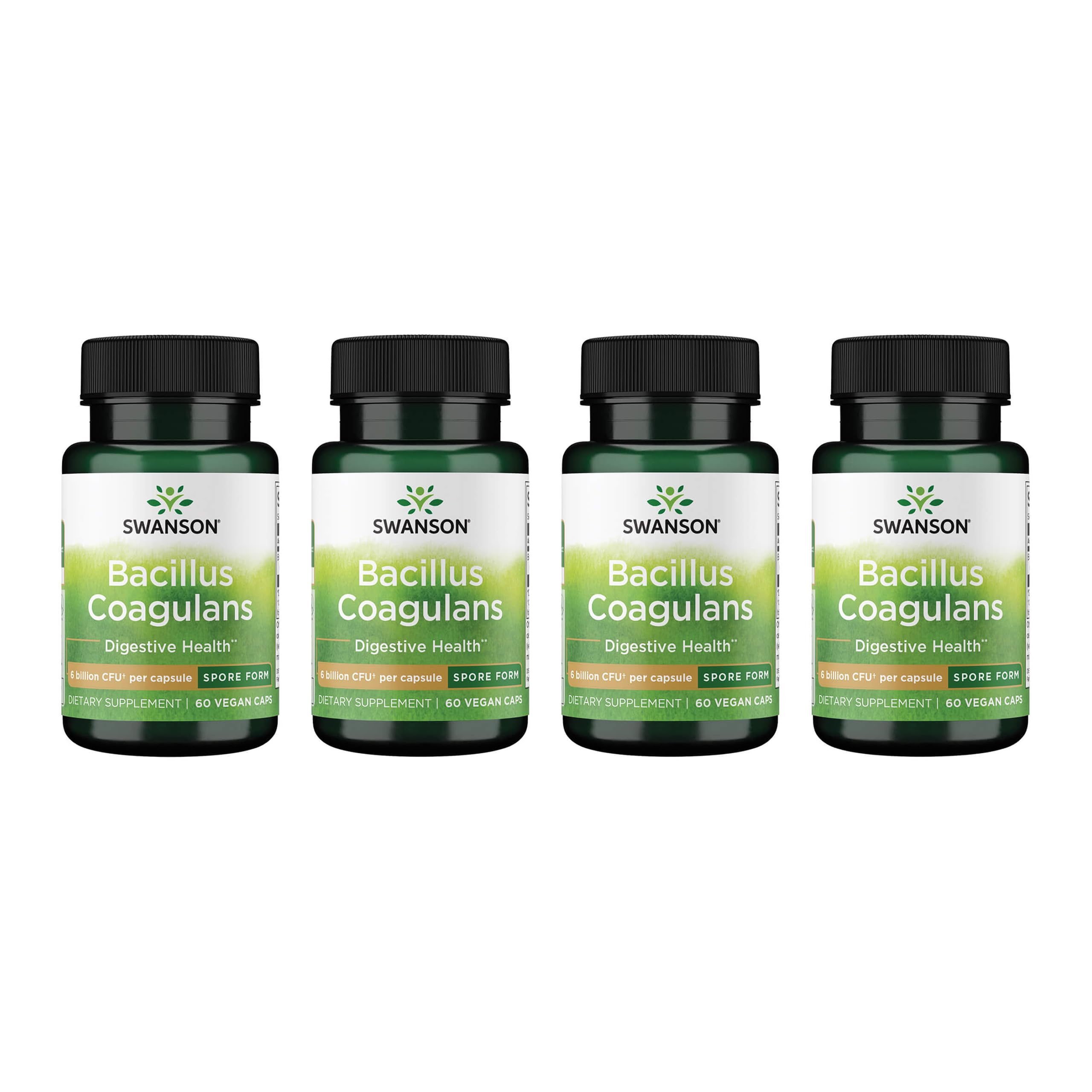 Swanson Bacillus Coagulans en cápsulas de forma esporulada para soporte digestivo estable.