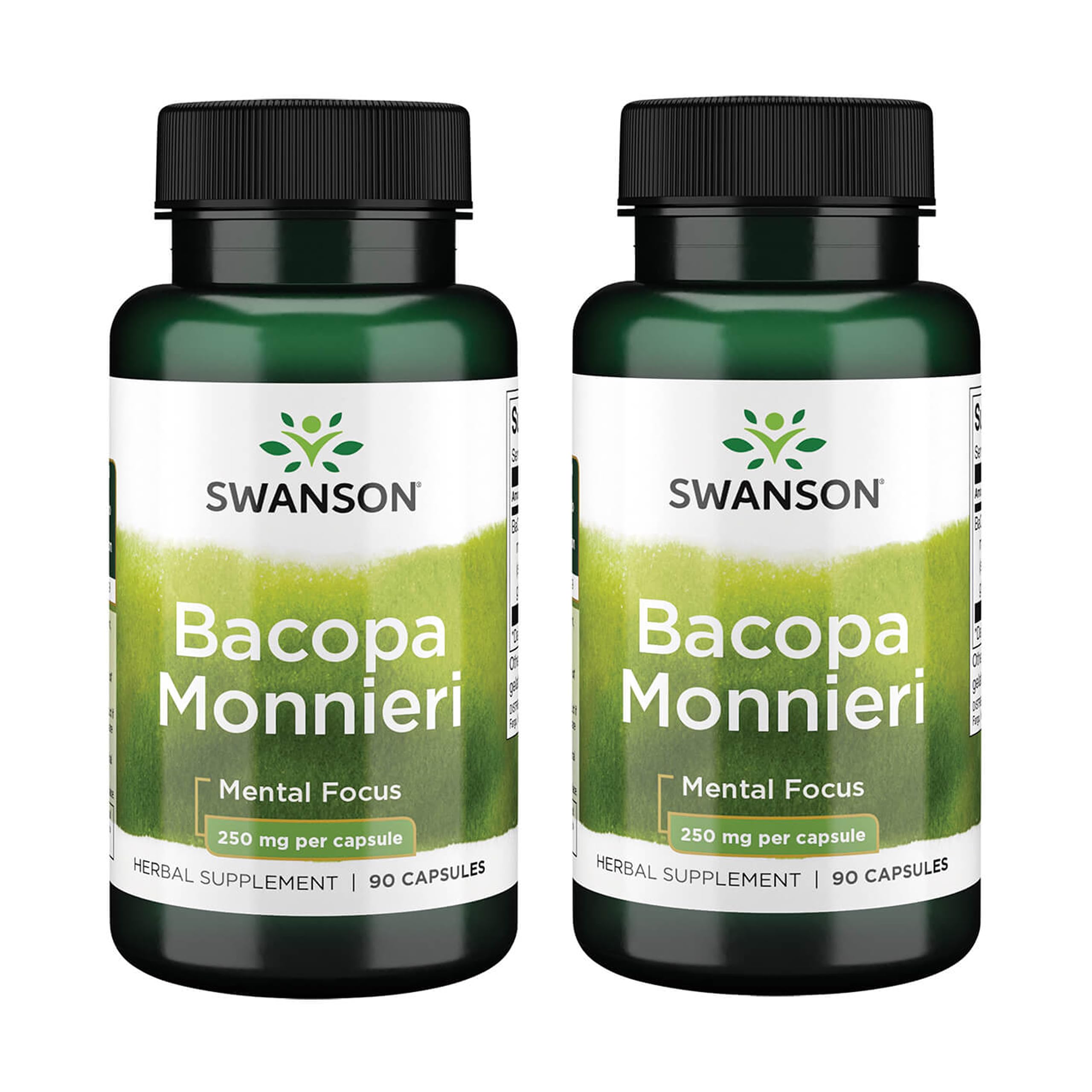 Swanson Bacopa Monnieri Bacognize en frasco para mejorar enfoque y memoria
