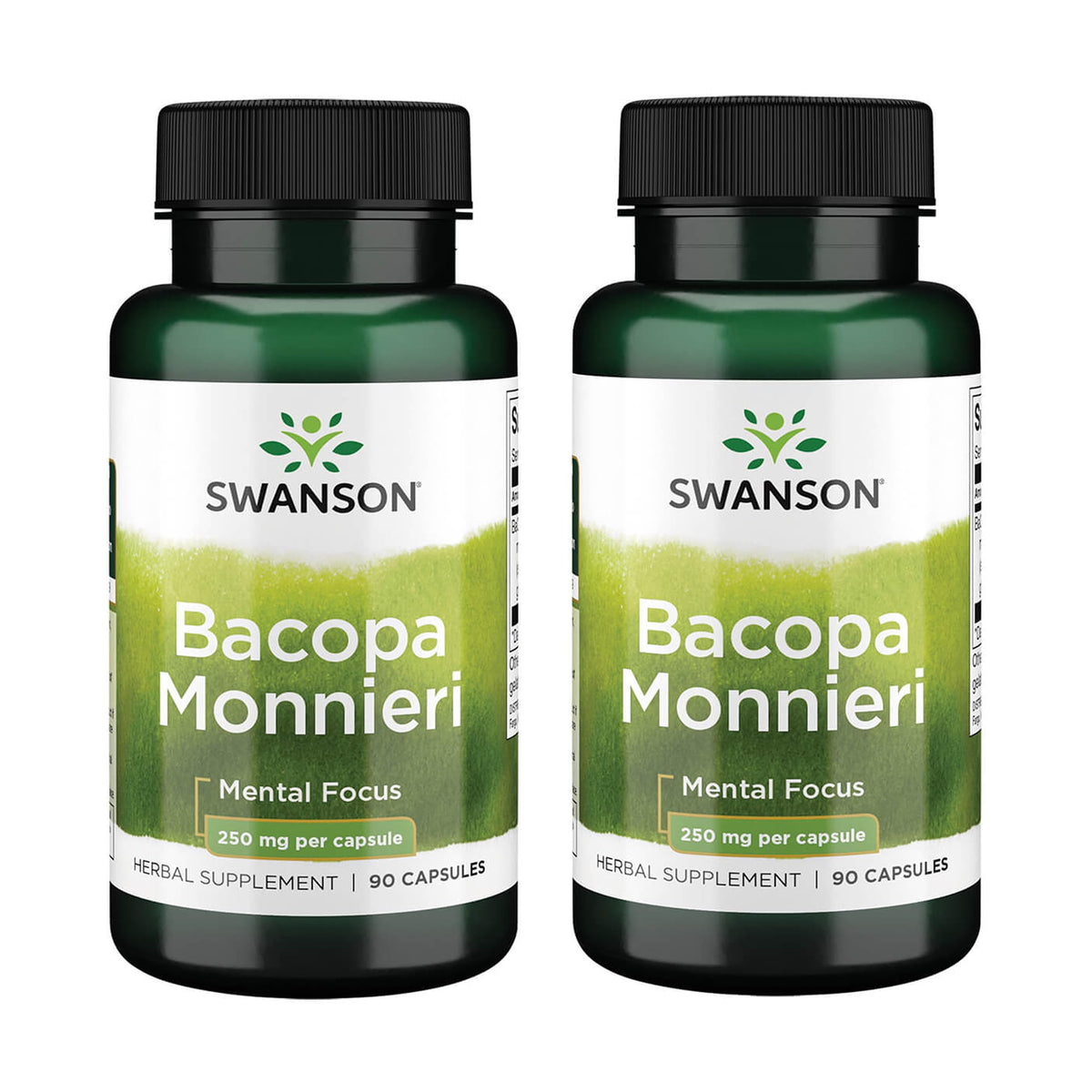 Swanson Bacopa Monnieri Bacognize en frasco para mejorar enfoque y memoria