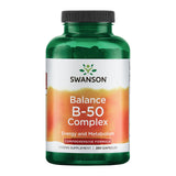Swanson Balance B-50, botella de cápsulas para apoyar energía diaria.