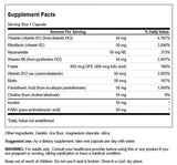 Swanson Balance B-50, etiqueta frontal con lista de vitaminas B