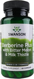 Swanson Berberina Plus, botella, opción conveniente para la toma diaria.