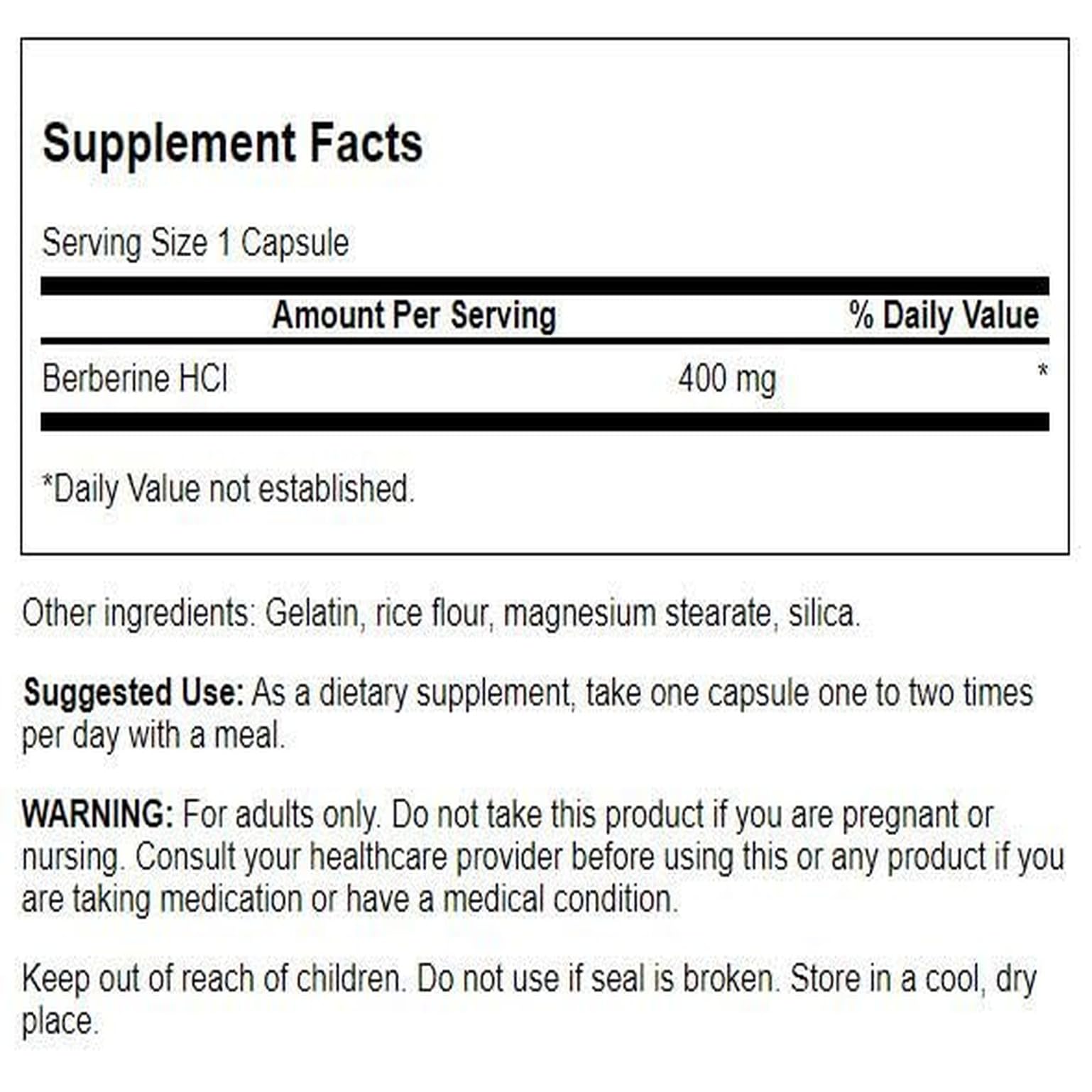 Swanson Berberine HCl bote-capsulas, posible apoyo cardiovascular