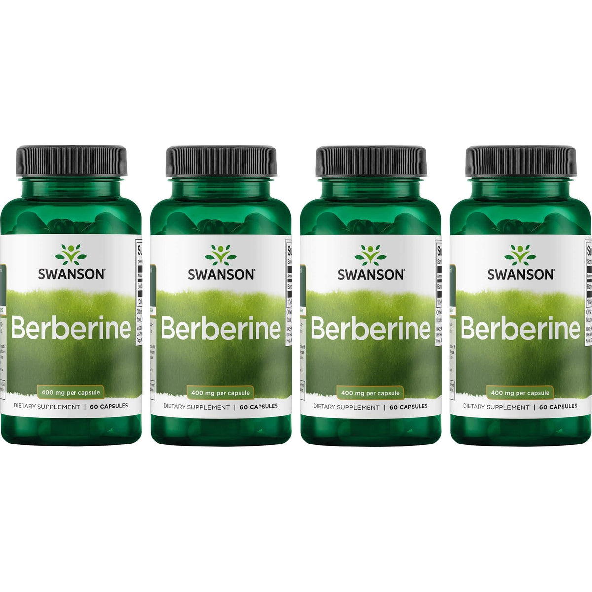 Swanson Berberina HCl cápsulas veganas para apoyo diario de la salud cardiovascular.